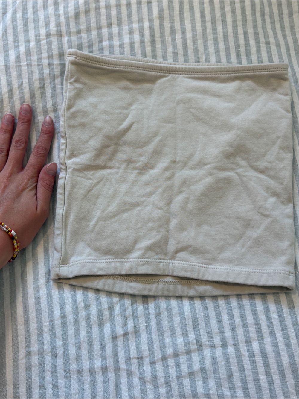 Double lined cream tube top